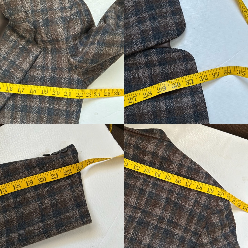 Vintage Men’s Giorgio Armani Collezioni Plaid Wool Sport Coat size 39R. - Picture 9 of 16
